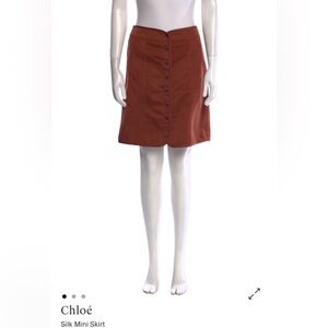 Chloe A-Line Skirt in Warm Rust